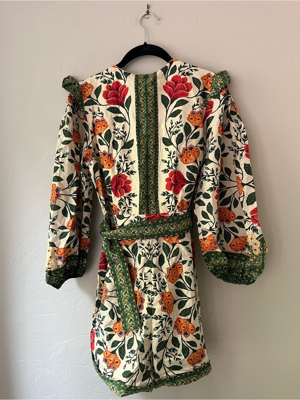 FARM RIO GARDEN TAPESTRY ROMPER IN SAND S - Picture 9 of 9